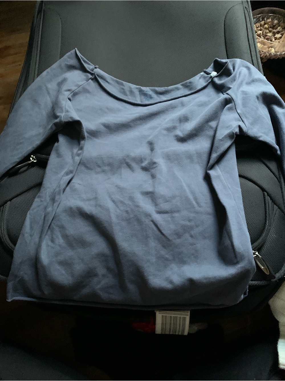 Brandy Melville Navy Bonnie Long-Sleeve Top